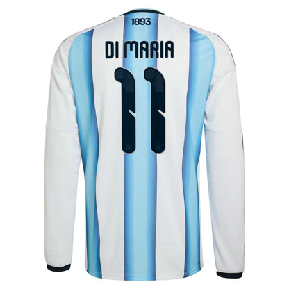 Angel Di Maria Argentina National Team 2026 Home Replica Long Sleeve Jersey - White | Adidas cheap