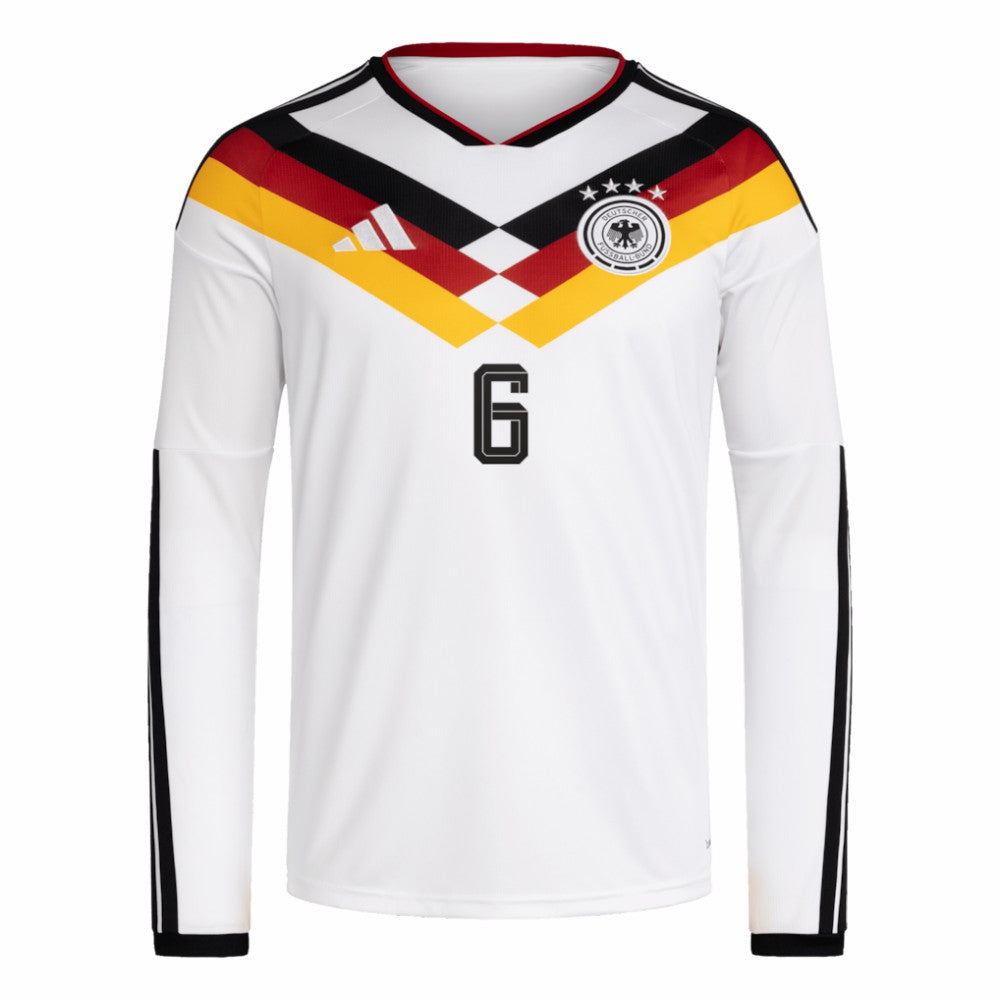 Joshua Kimmich Germany National Team 2026 Home Replica Long Sleeve Jersey - White | Adidas on sale