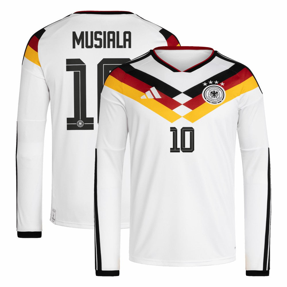Jamal Musiala Germany National Team 2026 Home Replica Long Sleeve Jersey - White | Adidas for sale