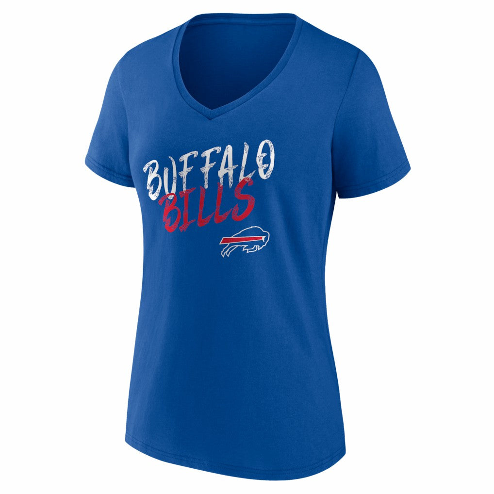 Buffalo Bills Women's Hustle V-Neck T-Shirt - Royal discount