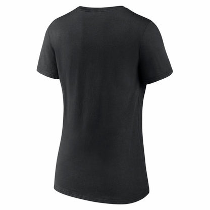 New Orleans Saints Women's Hustle V-Neck T-Shirt - Black discount