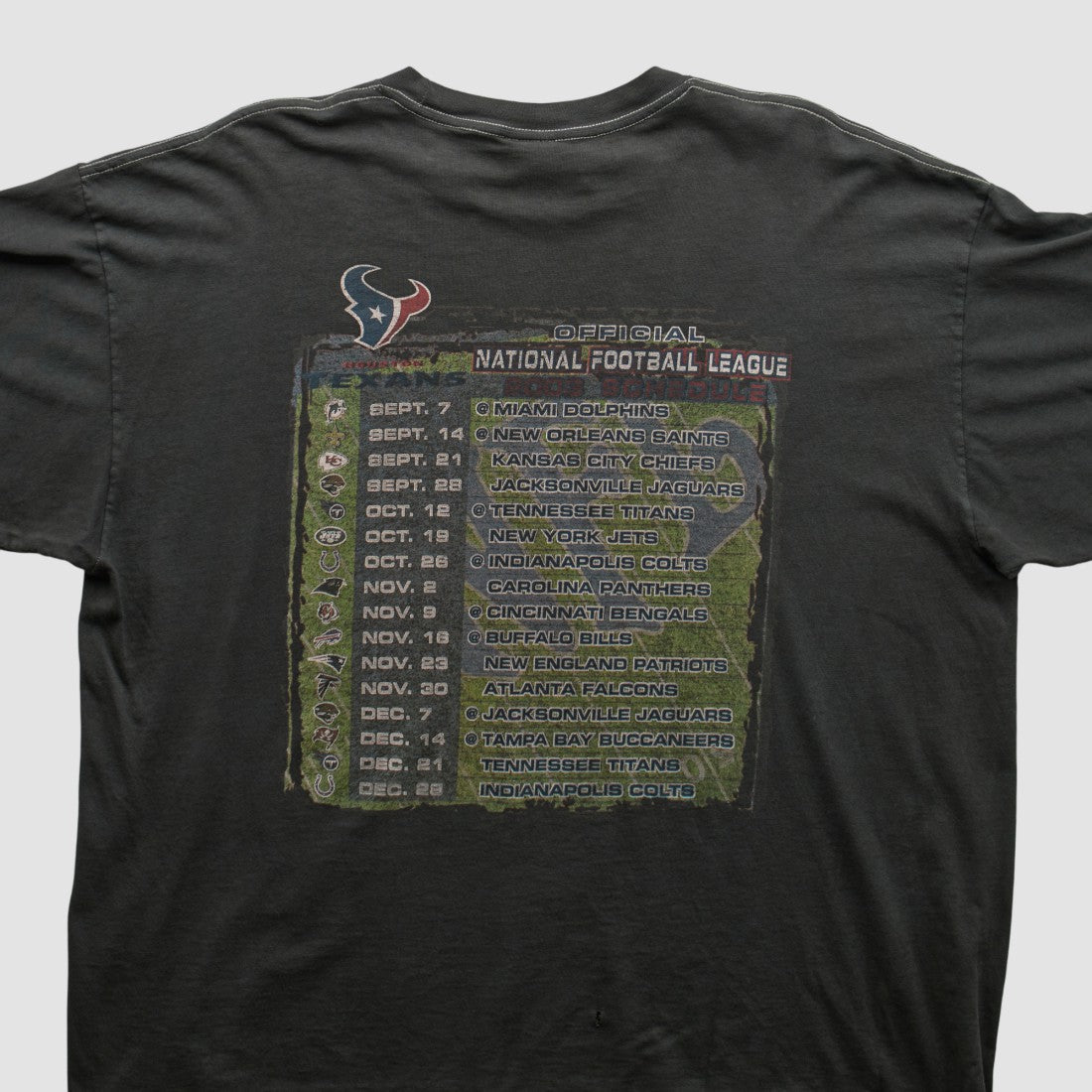 Houston Texans NFL 2000s T-shirt - Charcoal Vintage for sale