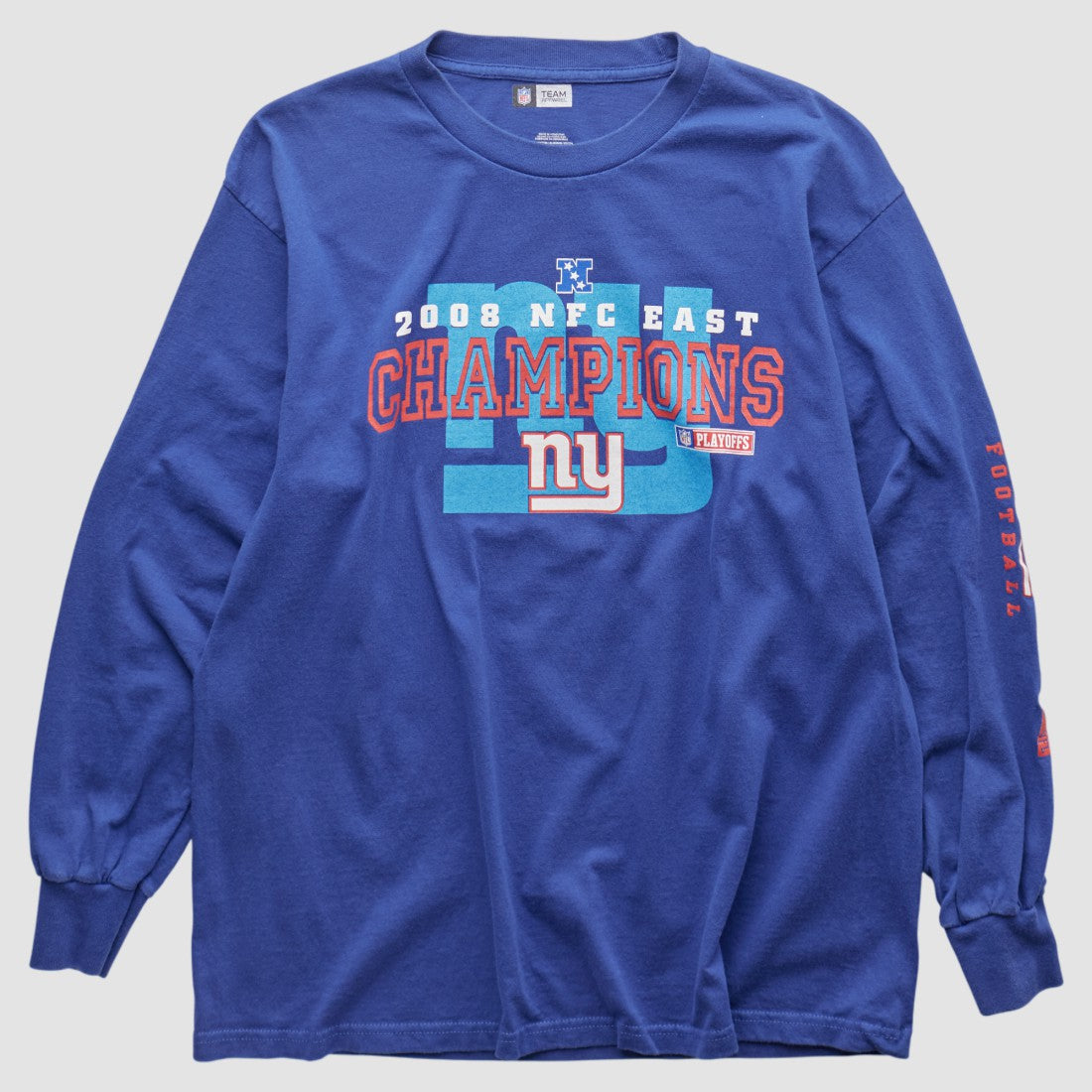 New York Giants NFL 2008 Long Sleeve T-shirt - Blue Vintage cheap