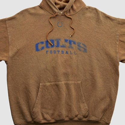 Indianapolis Colts NFL 2000s Hooded Pullover Sweatshirt - Brown Vintage online
