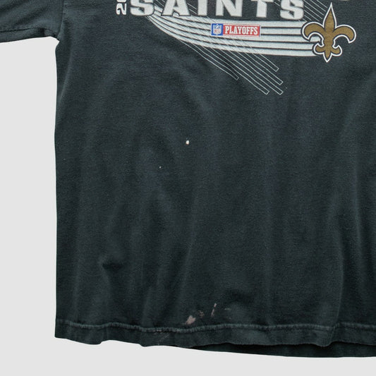 New Orleans Saints Alstyle Apparel 2009 Long Sleeve T-shirt - Black Vintage for sale