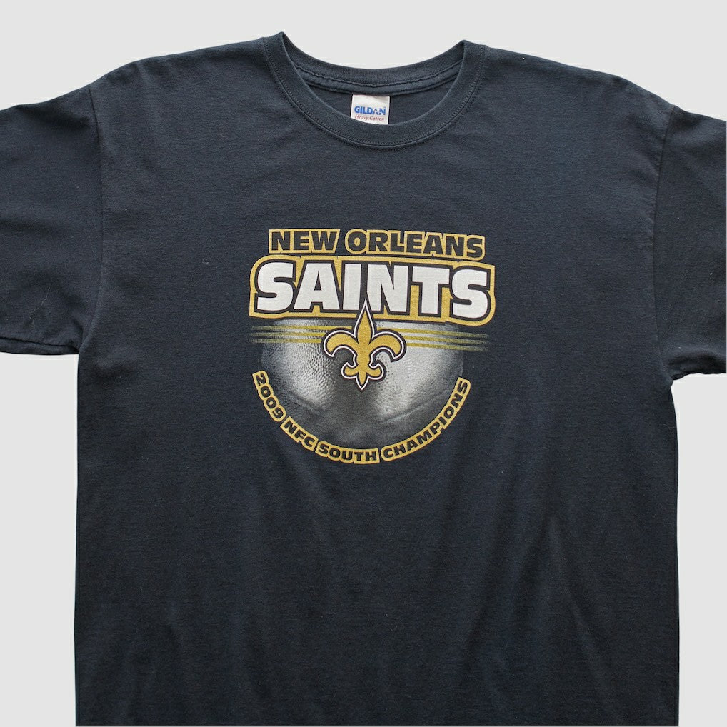 New Orleans Saints Gildan 2009 T-shirt - Black Vintage for sale