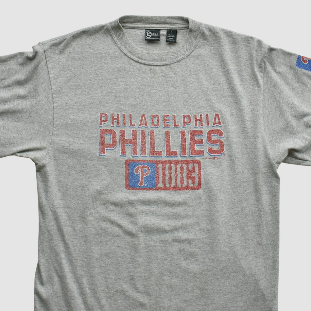 Philadelphia Phillies Gear For Sports 2000s Long Sleeve T-shirt - Heather Gray Vintage