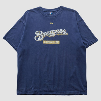 Milwaukee Brewers Majestic 2010 T-shirt - Navy Vintage