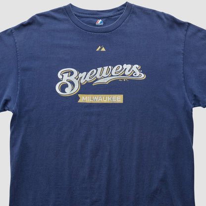 Milwaukee Brewers Majestic 2010 T-shirt - Navy Vintage