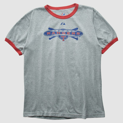 Texas Rangers Majestic 2010 T-shirt - Heather Gray Vintage
