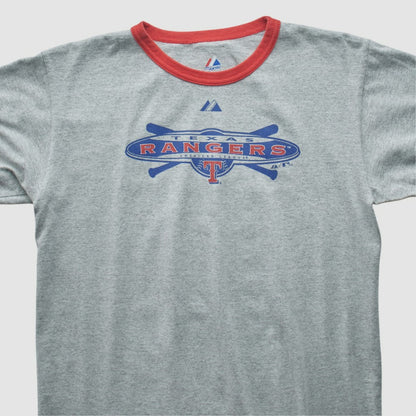 Texas Rangers Majestic 2010 T-shirt - Heather Gray Vintage