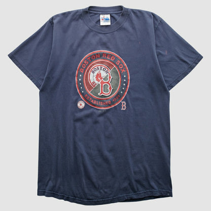 Boston Red Sox Majestic 2000s T-shirt - Navy Vintage