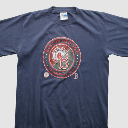 Boston Red Sox Majestic 2000s T-shirt - Navy Vintage