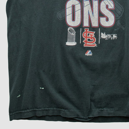 St. Louis Cardinals 2011 Long Sleeve T-shirt - Charcoal Vintage