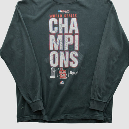 St. Louis Cardinals 2011 Long Sleeve T-shirt - Charcoal Vintage