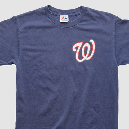 Washington Nationals Majestic 2010s T-shirt - Navy Vintage