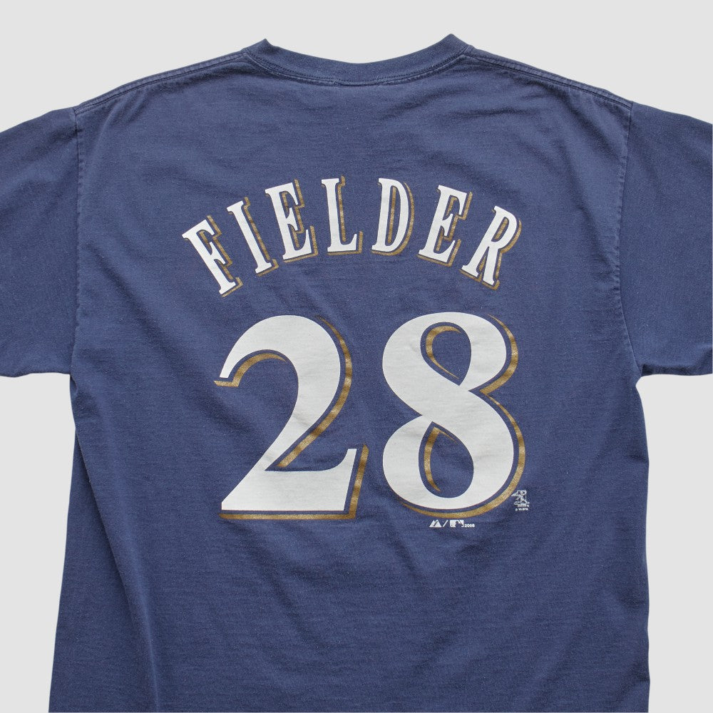 Milwaukee Brewers Majestic 2008 T-shirt - Navy Vintage