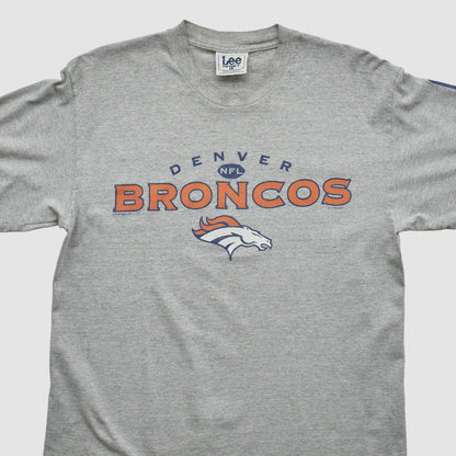Denver Broncos Lee Apparel 2000s Long Sleeve T-shirt - Heather Gray Vintage discount