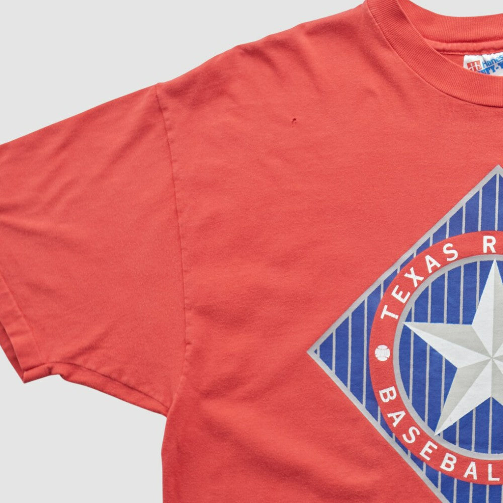 Texas Rangers Hanes 90s T-shirt - Red Vintage