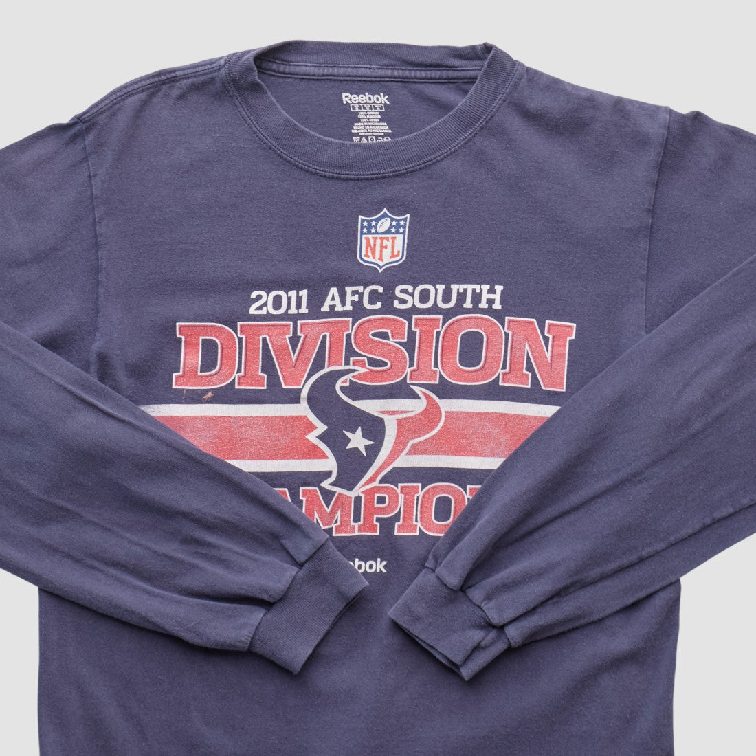 Houston Texans Reebok 2011 Long Sleeve T-shirt - Navy Vintage outlet