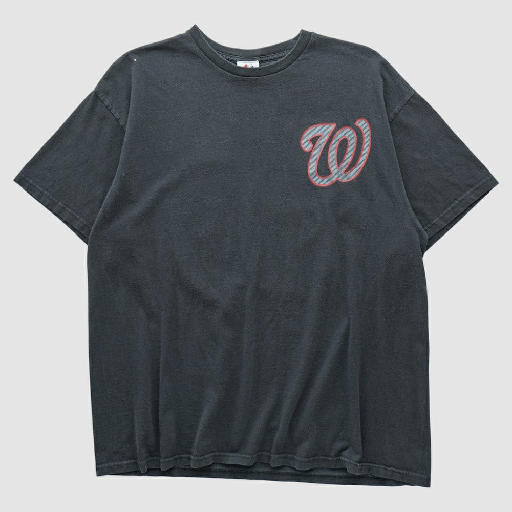 Washington Nationals Majestic 2010s T-shirt - Charcoal Vintage