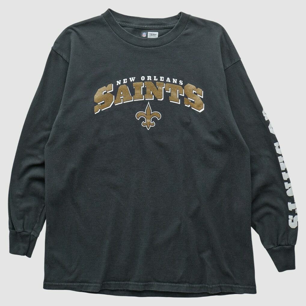 New Orleans Saints NFL 2000s Long Sleeve T-shirt - Black Vintage outlet
