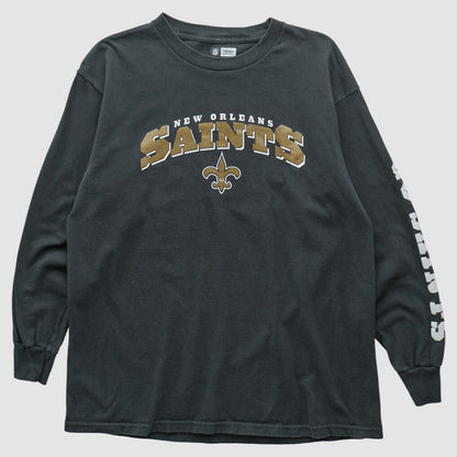 New Orleans Saints NFL 2000s Long Sleeve T-shirt - Black Vintage outlet