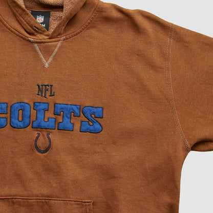 Indianapolis Colts NFL 2010s Hooded Pullover Sweatshirt - Brown Vintage for sale