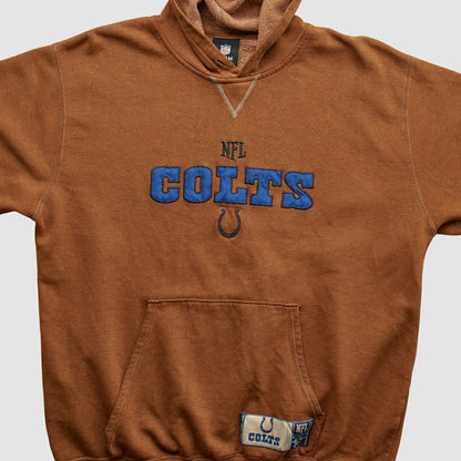 Indianapolis Colts NFL 2010s Hooded Pullover Sweatshirt - Brown Vintage for sale