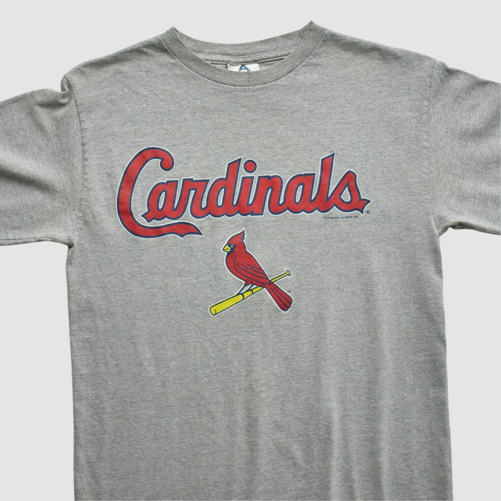 St. Louis Cardinals 2000s Long Sleeve T-shirt - Heather Gray Vintage