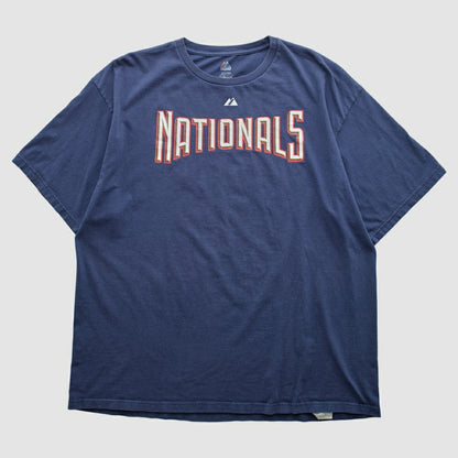 Washington Nationals Majestic 2010s T-shirt - Navy Vintage