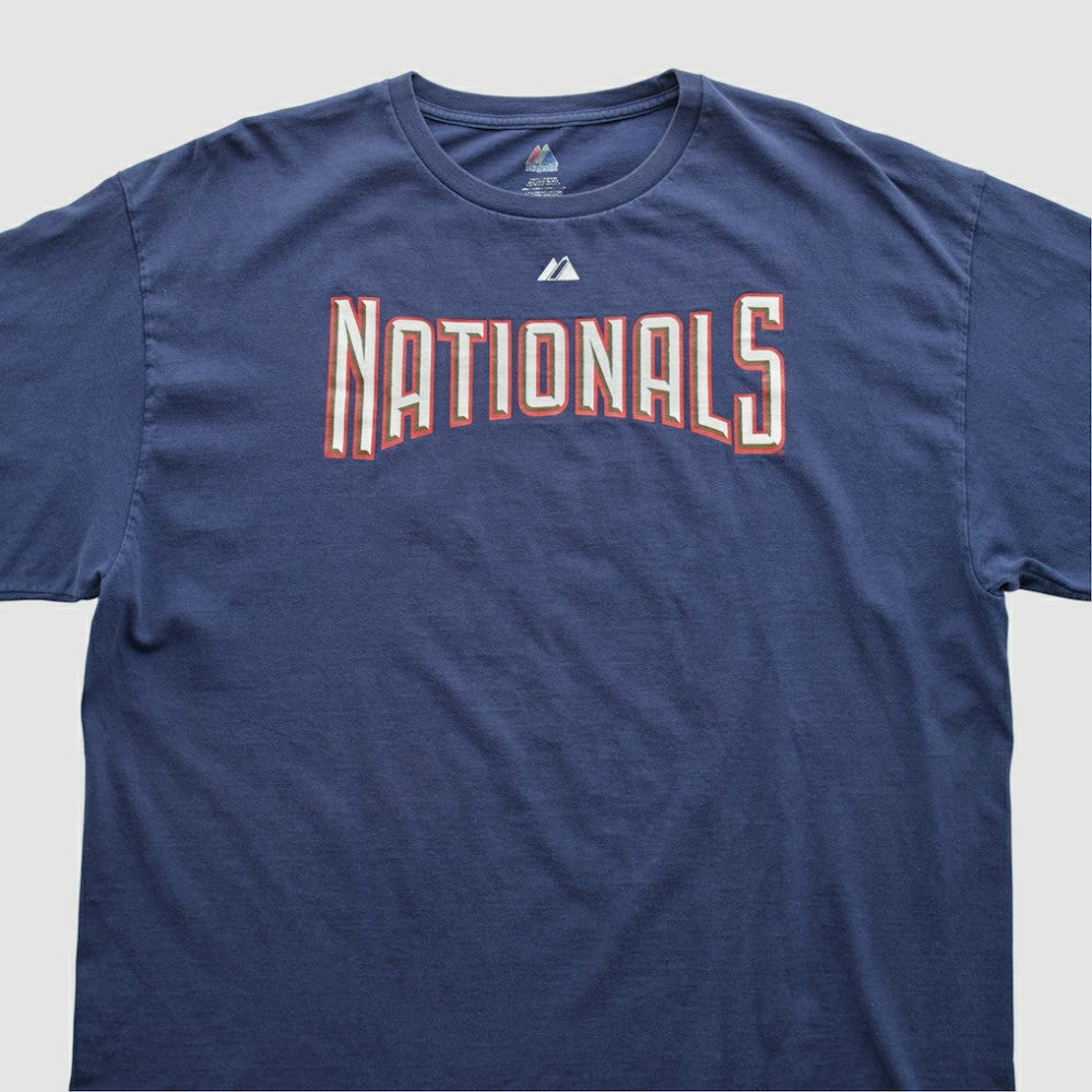 Washington Nationals Majestic 2010s T-shirt - Navy Vintage