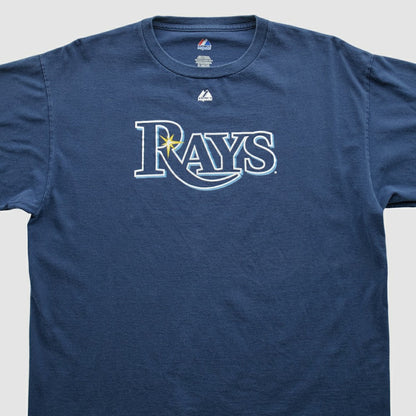 Tampa Bay Rays Majestic 2010s T-shirt - Navy Vintage