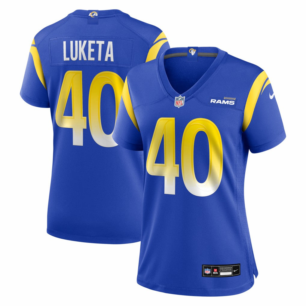 Jesse Luketa Los Angeles Rams Women's Team Game Jersey - Royal | Nike online