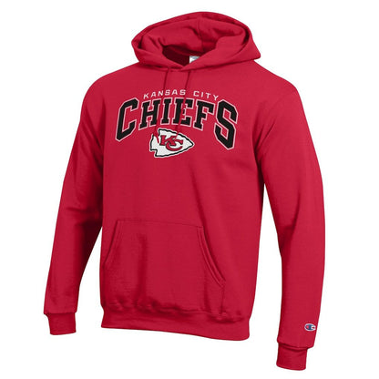 Kansas City Chiefs Champion Powerblend Arch over Logo Hoodie - Red cheap