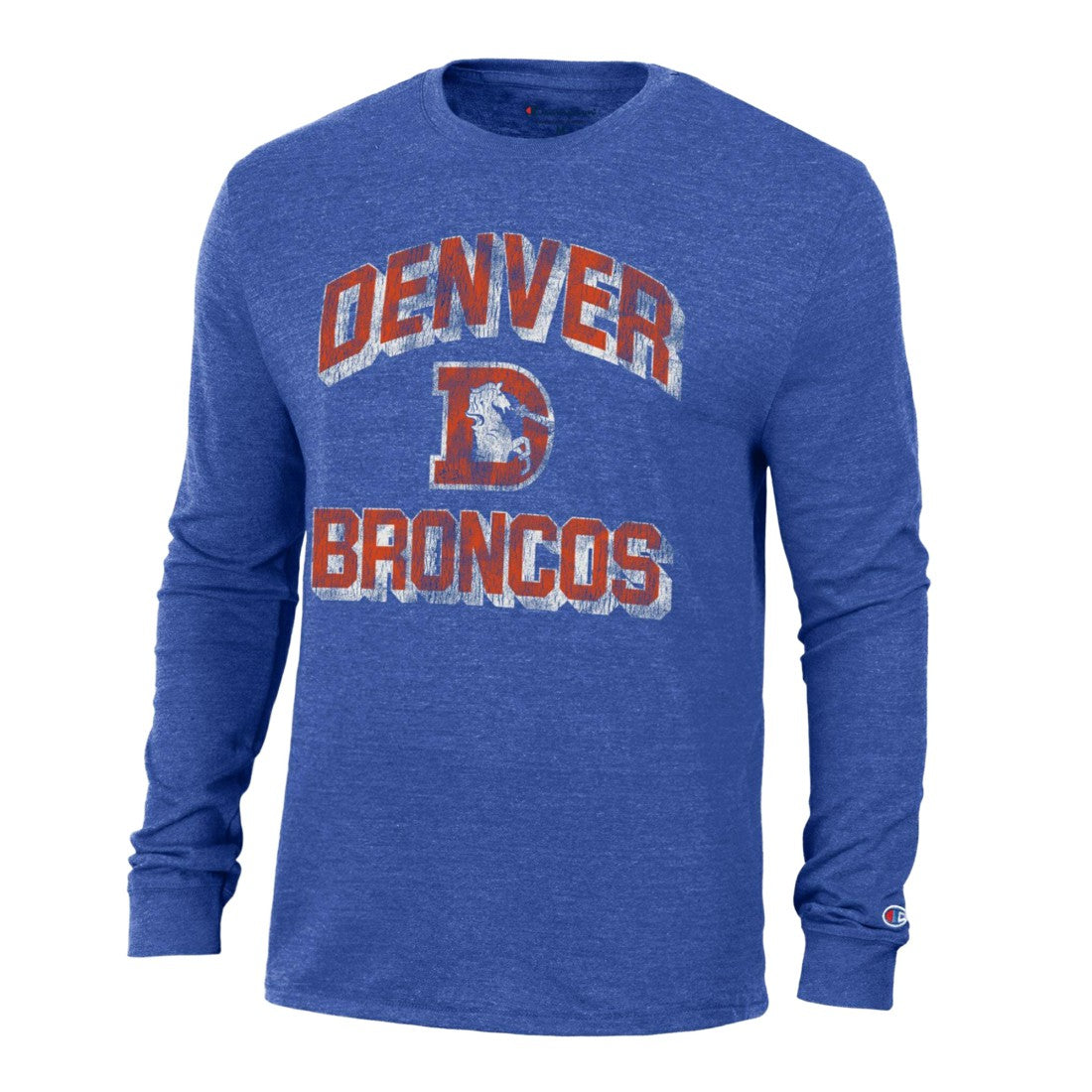 Denver Broncos Champion Ultimate Tri-Blend Long Sleeve T-Shirt - Heather Royal outlet