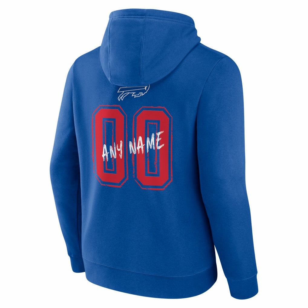 Buffalo Bills Hustle Personalized Name & Number Hoodie - Royal on sale