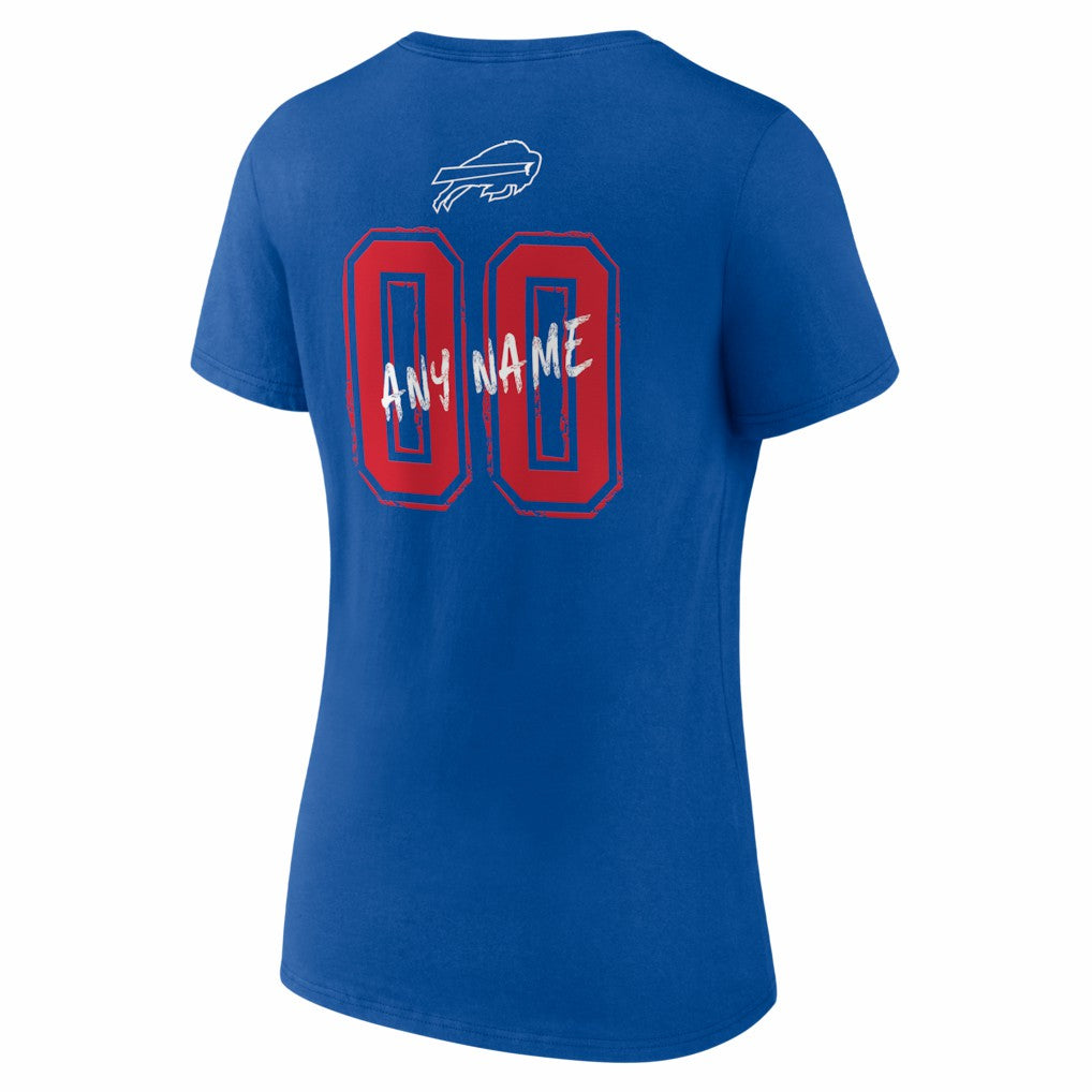 Buffalo Bills Women's Hustle Personalized Name & Number V-Neck T-Shirt - Royal discount