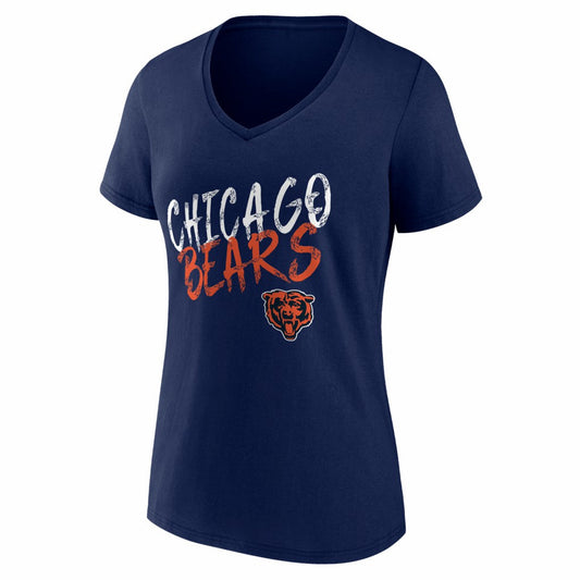 Chicago Bears Women's Hustle Personalized Name & Number V-Neck T-Shirt - Navy outlet