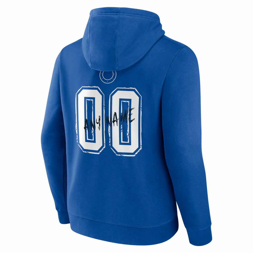 Indianapolis Colts Hustle Personalized Name & Number Hoodie - Royal discount