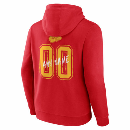 Kansas City Chiefs Hustle Personalized Name & Number Hoodie - Red on sale