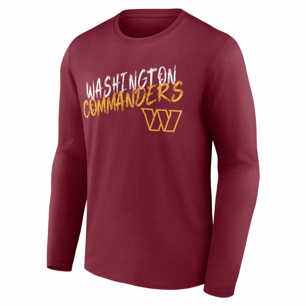 Washington Commanders Hustle Personalized Name & Number Long Sleeve T-Shirt - Burgundy for sale