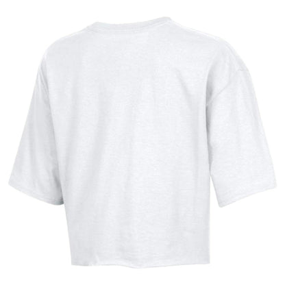 Denver Broncos Champion Women's Boyfriend Cropped T-Shirt - White discount