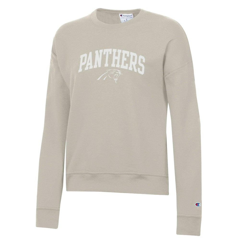 Carolina Panthers Champion Women's Powerblend Cocoa Butter Fleece Sweatshirt - Light Brown cheap