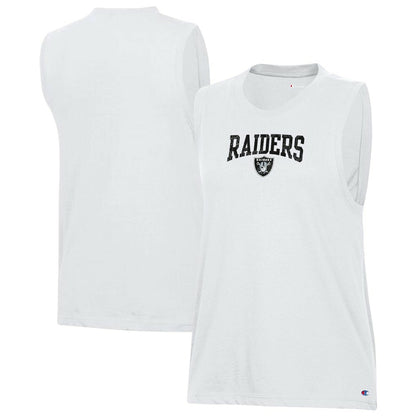 Las Vegas Raiders Champion Women's Muscle Tank Top - White sale
