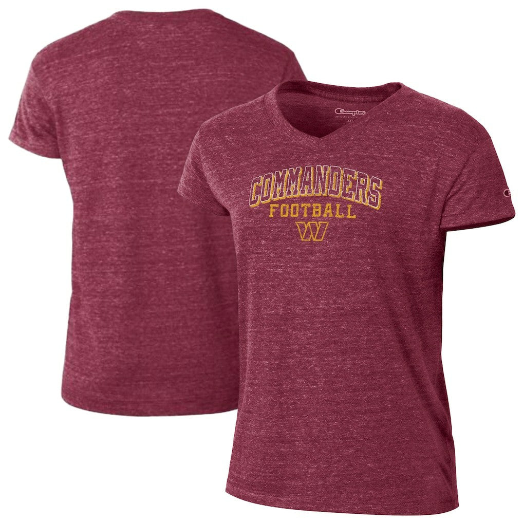 Washington Commanders Champion Women's Triumph Tri-Blend V-Neck T-Shirt - Burgundy sale