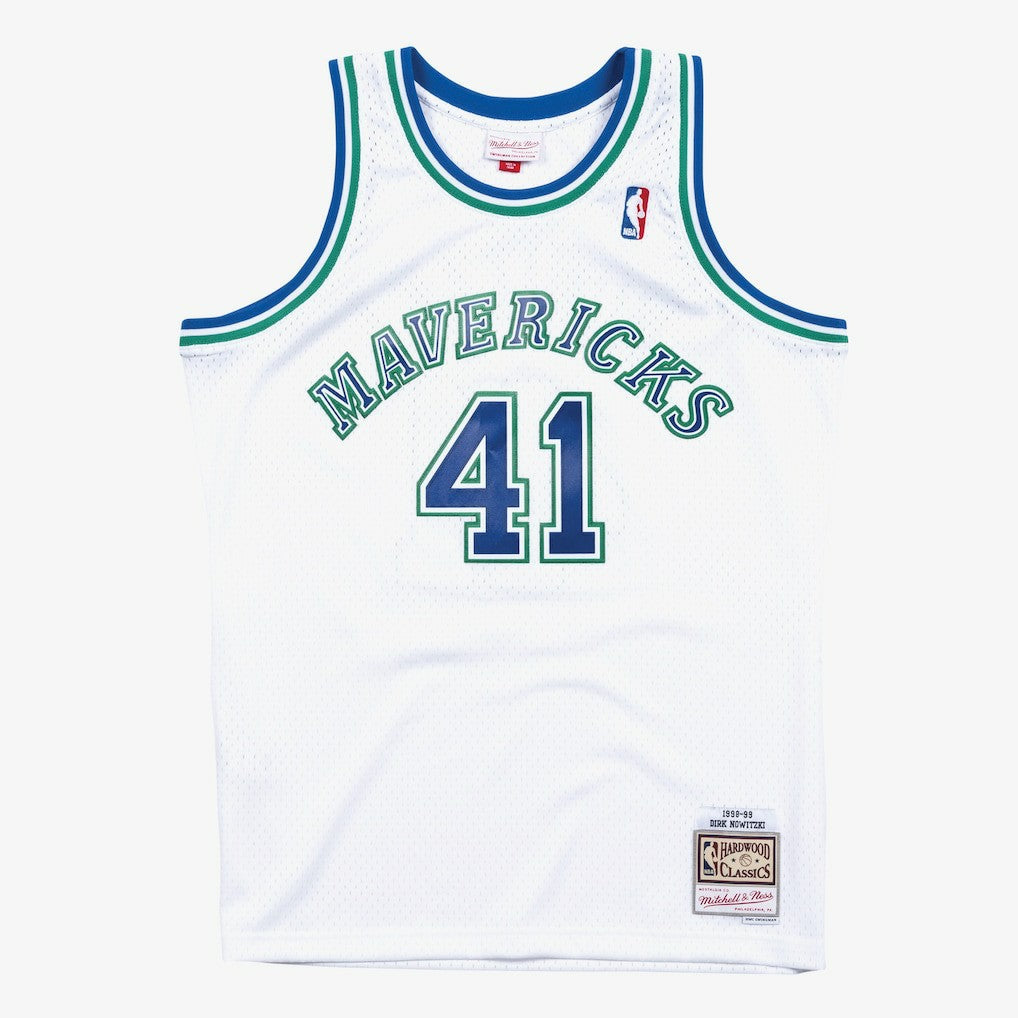 Dirk Nowitzki Dallas Mavericks 1998-99 Hardwood Classics Swingman Jersey sale - White | Mitchell & Ness cheap