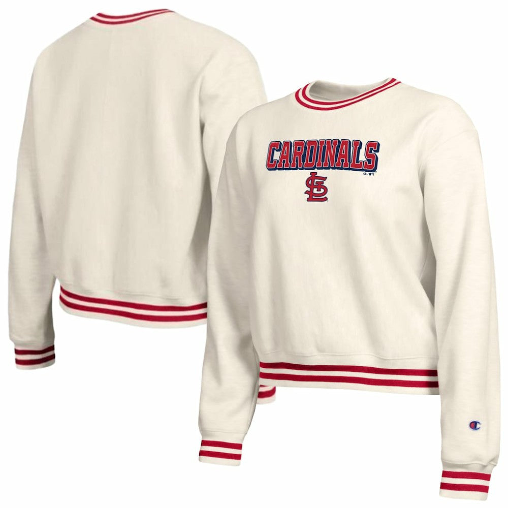St. Louis Cardinals Champion Women's Reverse Weave Sweatshirt - Cream