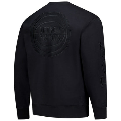 Detroit Pistons Phantom Fleece Sweatshirt sale - Black | Mitchell & Ness outlet