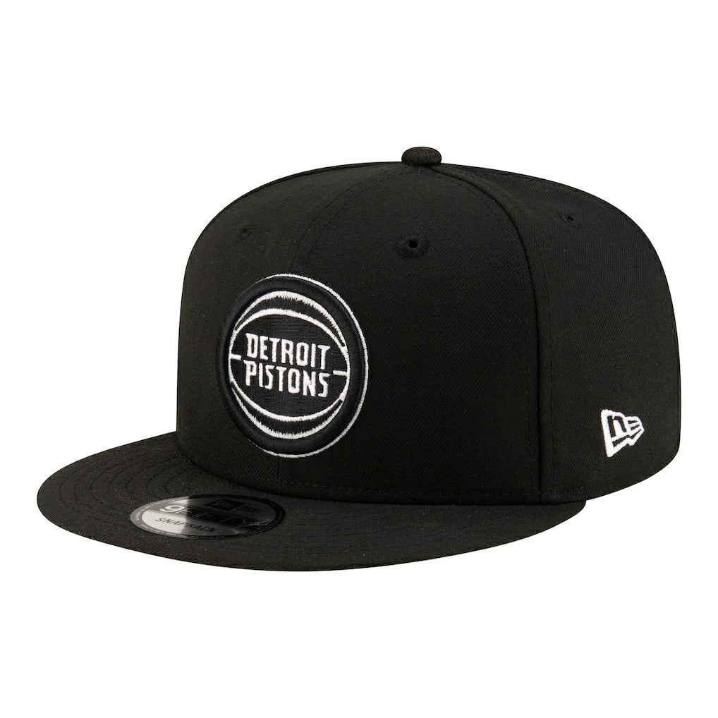 Detroit Pistons Team 9FIFTY Snapback Hat - Black/White | New Era sale